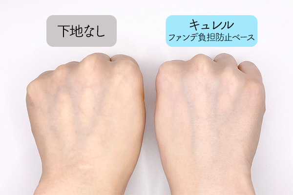 キュレル 浸潤保湿 ファンデ負担防止ベースの使用感・仕上がり