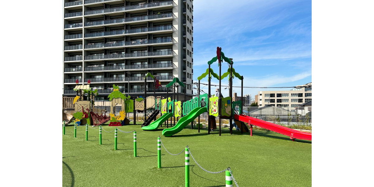 ららぽーと福岡にはアスレチックなど無料の遊び場が豊富です