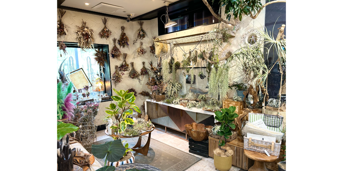 エアプランツやドライフラワーはインテリアに加えやすいです。