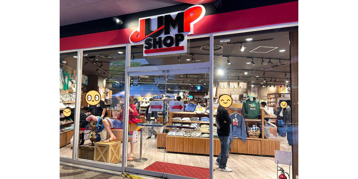 キャナルシティ博多のジャンプショップには、ワンピースなど人気の漫画の世界を楽しめます