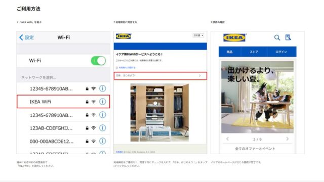 IKEAにはフリーWi-Fiがあります
