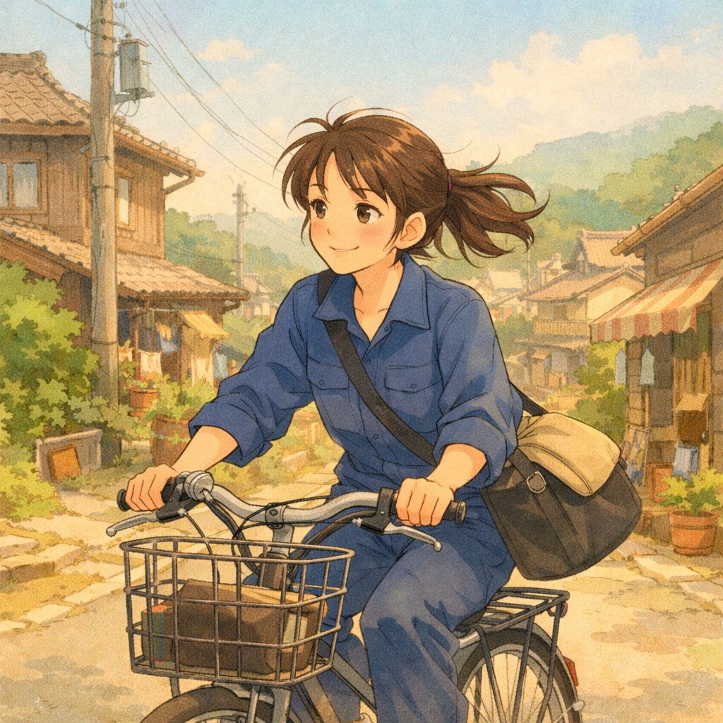 ChatGPT画像生成のジブリ風（キャラ）を作るプロンプト設計_配達人