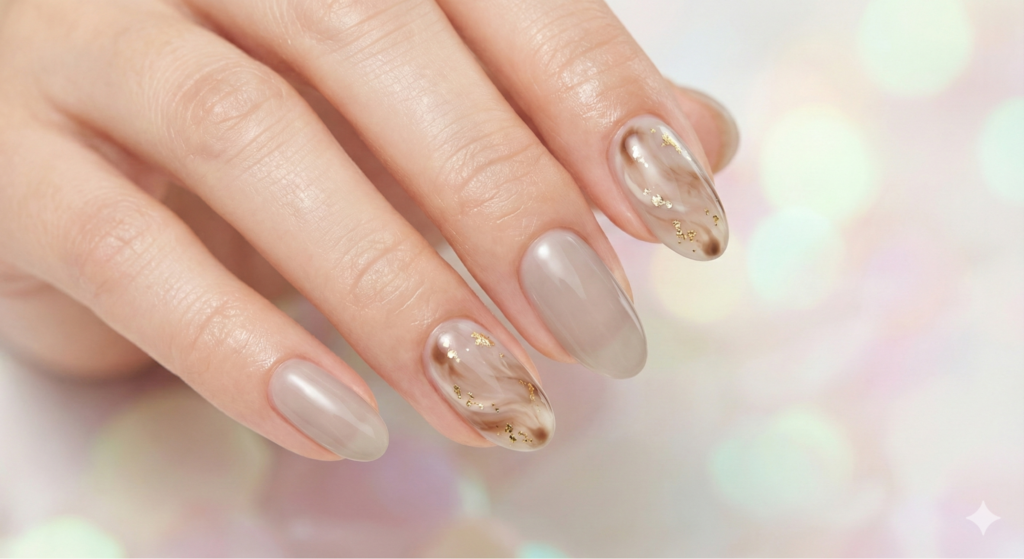 Nano Banana ネイルプロンプト⑤ニュアンスもやもや