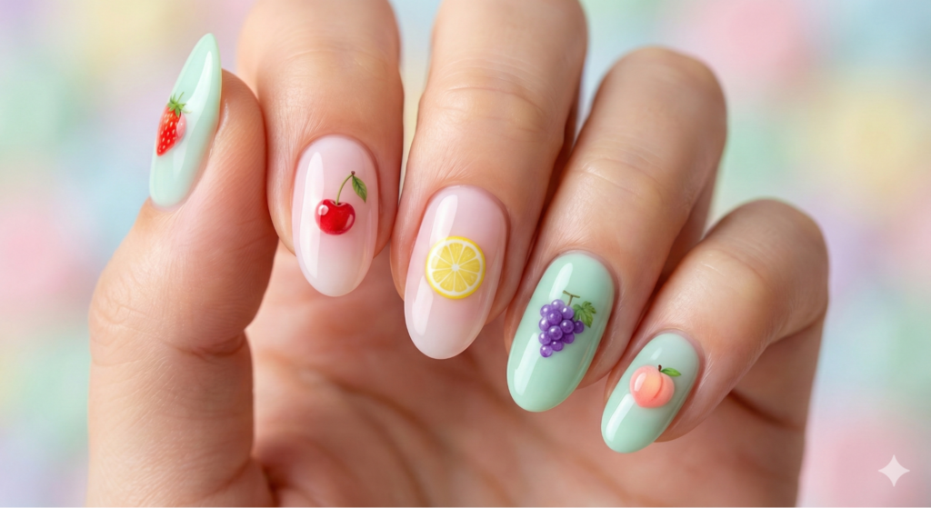 Nano Banana ネイルプロンプト③フルーツ