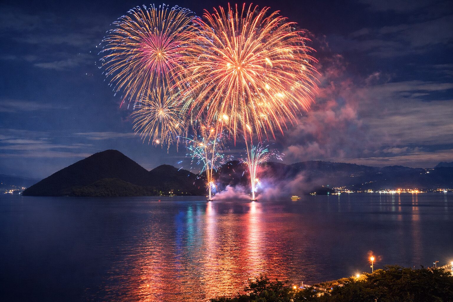 洞爺湖の花火の時期はいつからいつまで？