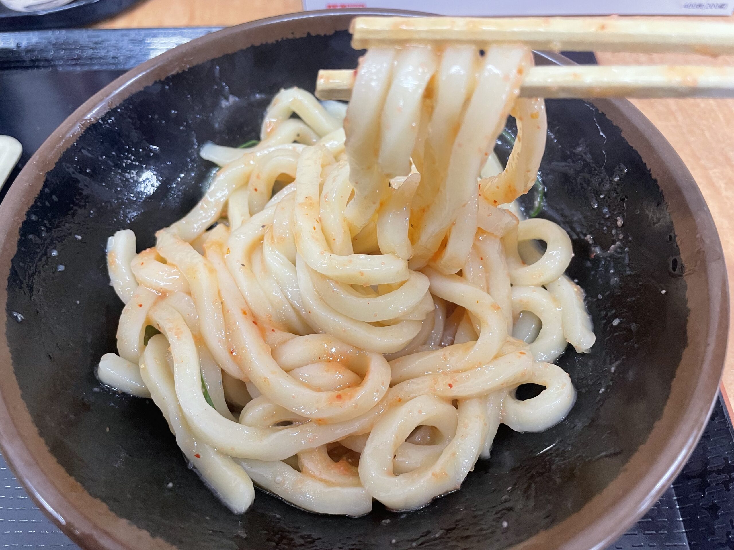 香川の人気うどんチェーン店「さか枝うどん」釜バター明太うどん_2