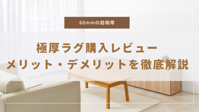 タンスのゲン60mmの極厚ラグ購入レビュー｜メリット・デメリットを徹底解説