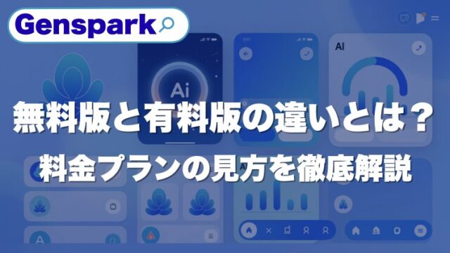 Gensparkの無料版と有料版の違いとは？料金プランの見方を徹底解説
